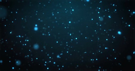 Wall Mural - moving blue particles background