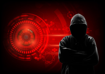 Wall Mural - hacker data computer attack