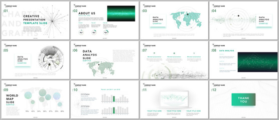 minimal presentation templates. tech elements on white background. technology sci-fi concept vector 