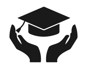 Wall Mural - education hat image vector icon logo symbol