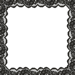 Wall Mural - Square frame from black lace edges