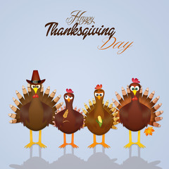 Poster - happy Thanksgiving day