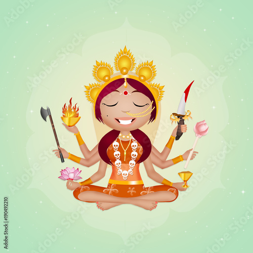 Fototapeta illustration of Goddess Kali