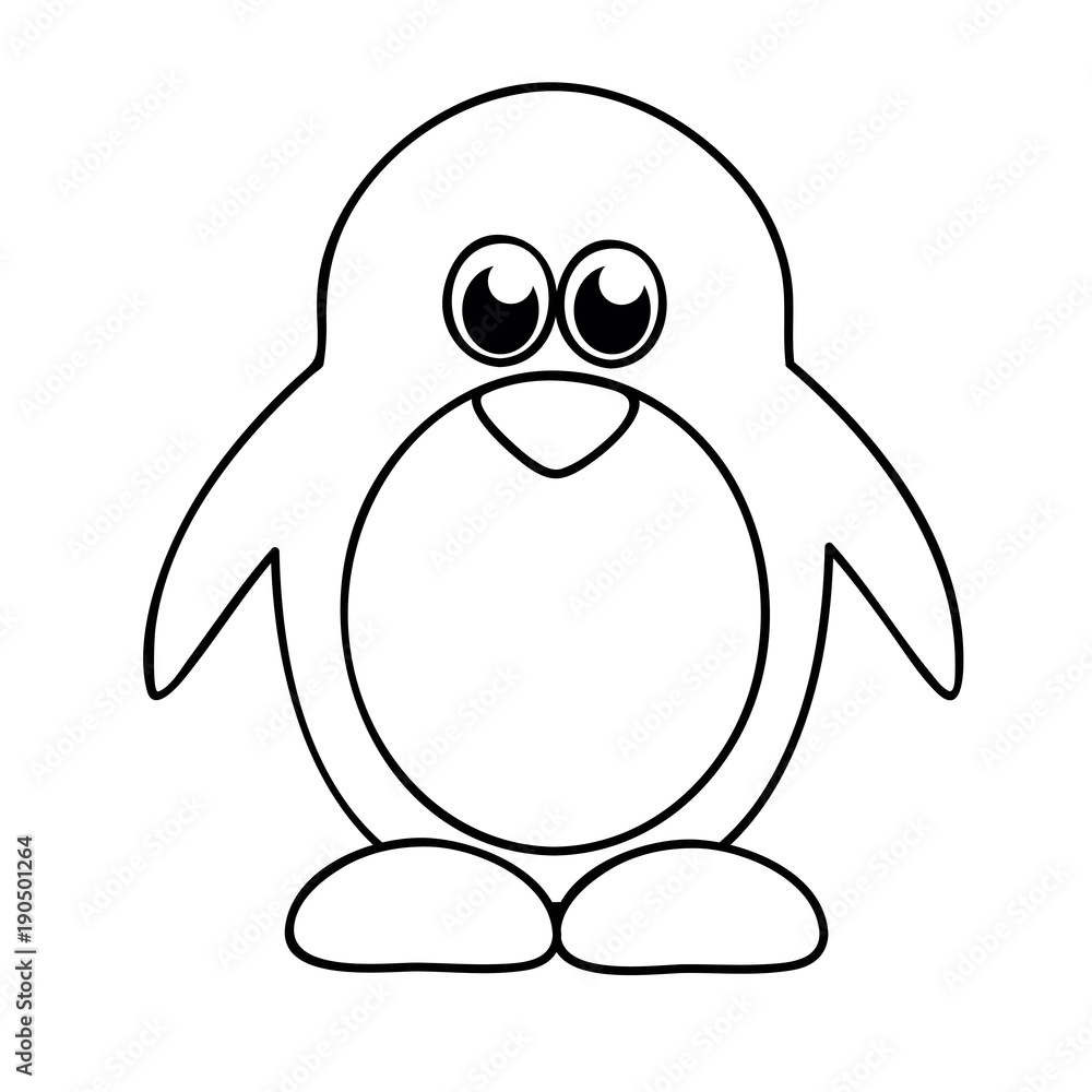 ausmalbild pinguin winter