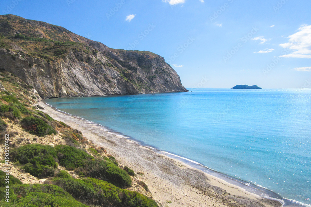 Obraz na płótnie View of Laganas Bay from the Kalamaki beach on Zakynthos w salonie