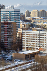 Wall Mural - Residential neighborhood. South-Western Administrative Okrug, Gagarinsky district, Moscow, Russia.