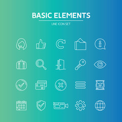 Wall Mural - Basic Elements Line Icon