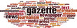 Gazette word cloud concept