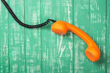 Retro Orange Handset (top view)