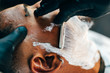 © ADDICTIVE STOCK - Close up of barber shaving beard of customer