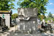 The grave of Oscar Wilde at Pere Lachaise cemetery in Paris