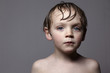 © Gregory Miller - Portrait of preschool boy with wet hair