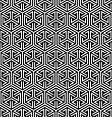 Wall Mural - Vector seamless texture. Modern geometric background. Repeated pattern with hexagonal tiles.
