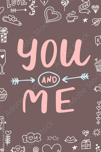 recznie-rysowany-napis-you-adn-me-na-brazowym-tle