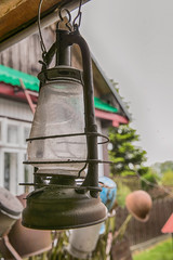 Metal black oil lamp