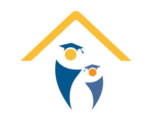Wall Mural - education scholar house education scholarship image vector icon logo symbol