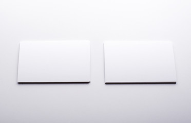 Business card of white color. Mockup.