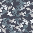 Botanical vector seamless pattern with thuja branches and twigs