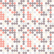 Circles mosaic geometric vector seamless pattern.