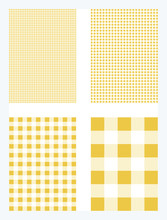 Yellow Gingham Pattern Background