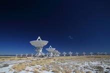 Very Large Array Satellite Dishes T In New Mexico, USA