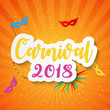 © olegganko - Carnival Brochure Template for Brazil Carnival in South America. Celebration Greeting Card Backround. Vecor Illustration