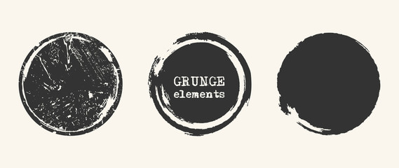 Grunge black shapes