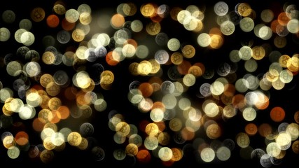 Wall Mural - background bokeh of coins bitcoin in gold color. 3d rendering
