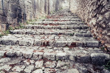 Poster - Ancient cobblestone street