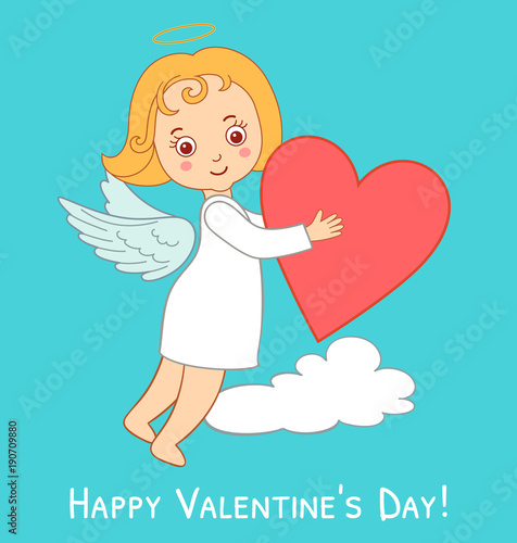 Cute Drawing Cartoon Cupid For Valentine S Day Card Small Angel Carrying The Big Heart Illustration On Blue Background Buy This Stock Vector And Explore Similar Vectors At Adobe Stock Adobe Stock,Anime Body Base Sitting Down
