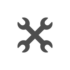 Wall Mural - Double wrench icon. Two spanners symbol. Vector.