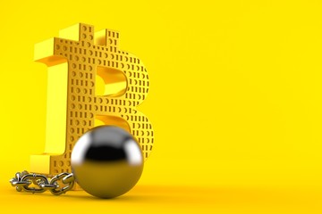 Sticker - Bitcoin symbol with prison ball