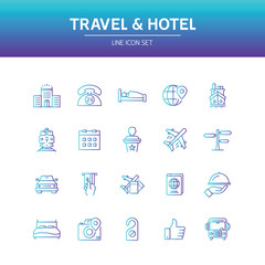 Sticker - Travel Hotel Line Icon