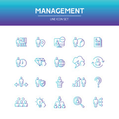 Poster - Management Line Icon