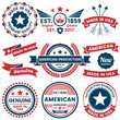 America Vector label for banner
