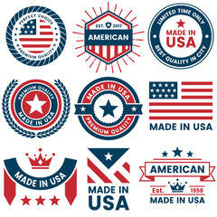 Wall Mural - America Vector label for banner
