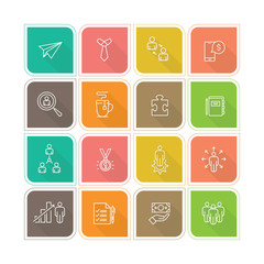 Poster - Business Management Line Icon