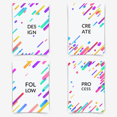 Wall Mural - Brigth colorful line pattern creative folder cover collection