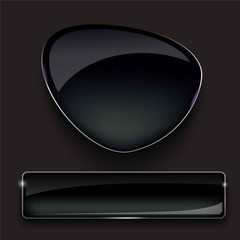 Wall Mural - vector illustration of realistic glass banners set.