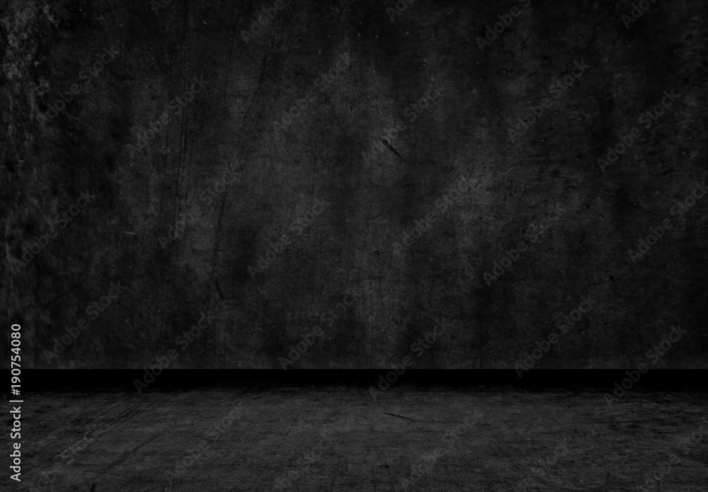 © PixlMakr - Black room - Dark concrete wall and floor Black room - Dark concrete wall and floor