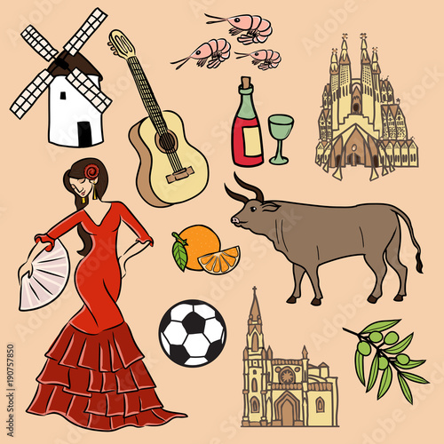Fotomural Symbols and sign of Spain
