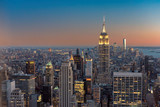 Fototapeta Boho - New York City skyline with urban skyscrapers at sunset, NY, USA.