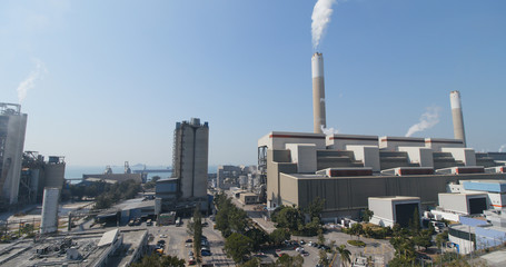 Wall Mural - Smoke from chimney in factory