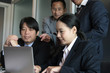 © 88studio - financial inspector analyze accounting plan report. businessman working with new startup project. internal auditor audit performance revenue. business meeting at office.