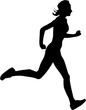 Silhouette of a female runner