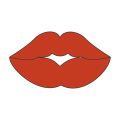 Sticker - Beautiful womens lips icon vector illustration graphic design