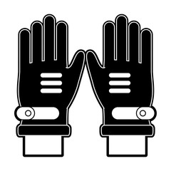 Sticker - Winter gloves isolated icon vector illustration graphic design