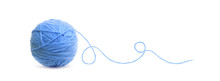 Blue Ball Of Threads Wool Yarn