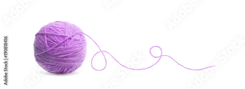 Fotografía Blue ball of Threads wool yarn