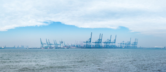 Canvas Print - tianjin container seaport